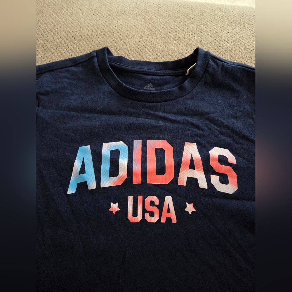 adidas Women's Navy/Multi America Cotton T Shirt Dress size XS - Picture 5 of 12